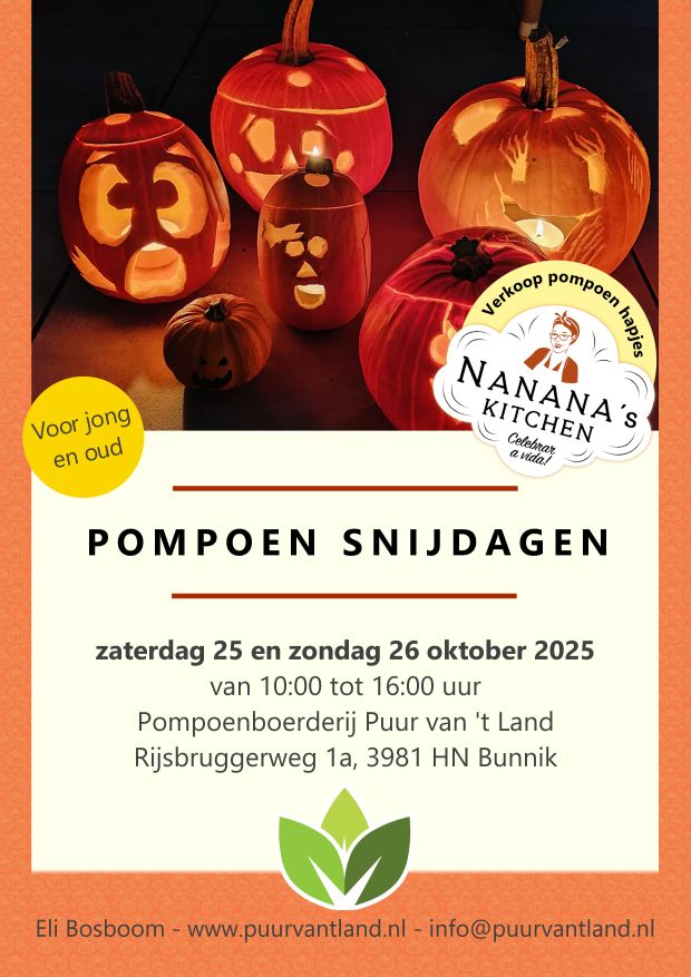 Poster Pompoen Snijdagen Bunnik
